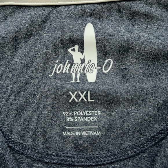 Johnnie-O Sweatshirt Mens 2XL Flex Prep-Formance 1/4 Zip Pullover Stretch Blue - Picture 5 of 6